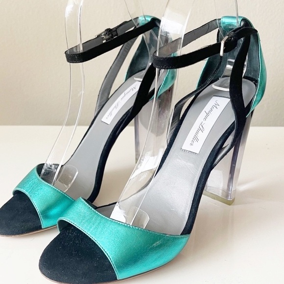 MONIQUE LHUILIER Metallic clear heel high heels - Picture 7 of 10